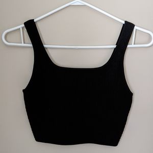 Babaton ribbed sculpt tank - cropped size S